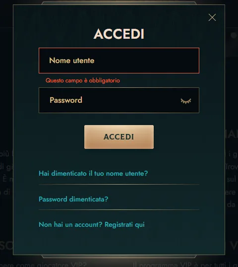 Chi può accedere all'account Dolly Casino