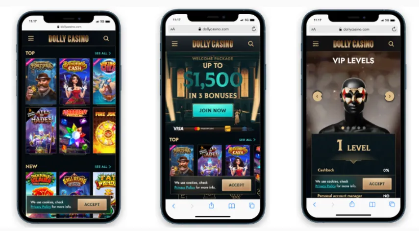 Dolly Casino App e Versione Mobile
