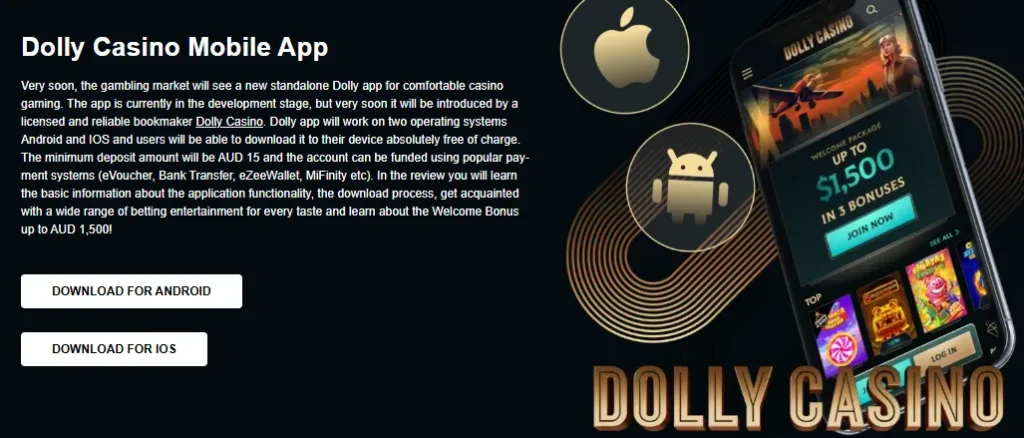 Login Dolly Casino da smartphone e tablet