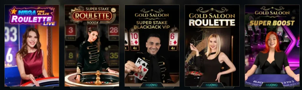 Giochi live con croupier reali