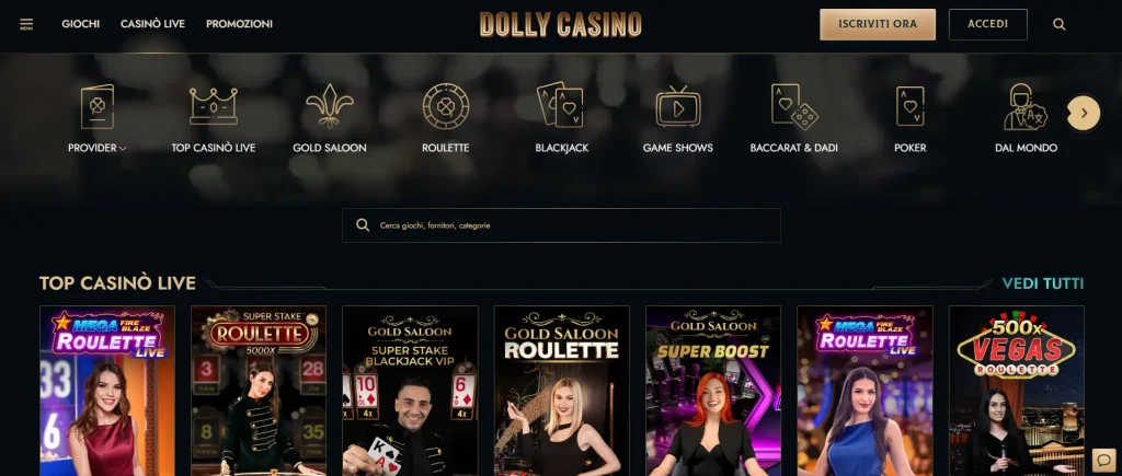 Giochi Live Casinò dal Vivo con Croupier Reali
